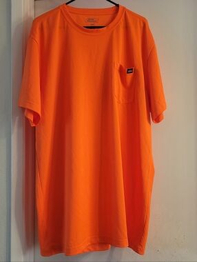 Dickies Safety Orange Pocket Tee 2XLT Hi Vis Workwear Short Sleeve Shirt